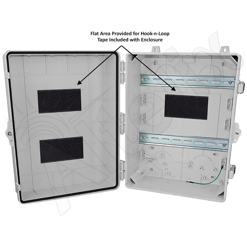 Altelix 17x14x7 NEMA 4X Polycarbonate DIN Rail Enclosure