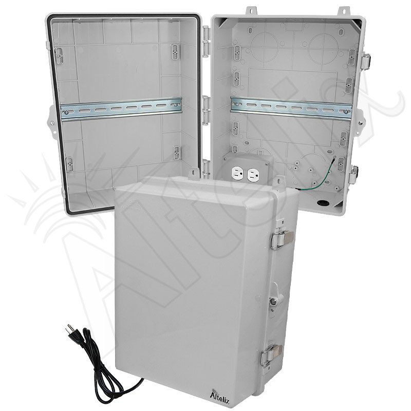 Altelix 17x14x9 NEMA 4X Polycarbonate DIN Rail Enclosure with 120