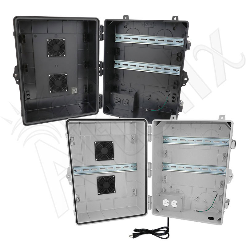 Altelix 17x14x9 Polycarbonate Vented DIN Rail Enclosure with 120