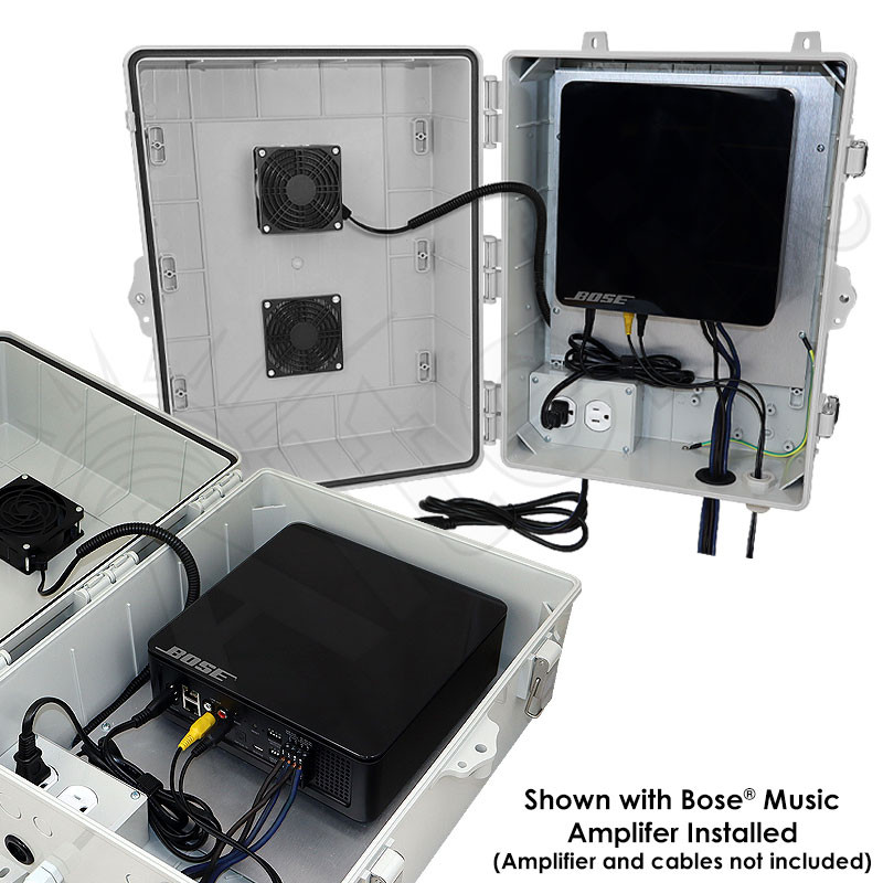 Altelix Weatherproof Bose® Music Amplifier Enclosure with 120 VAC