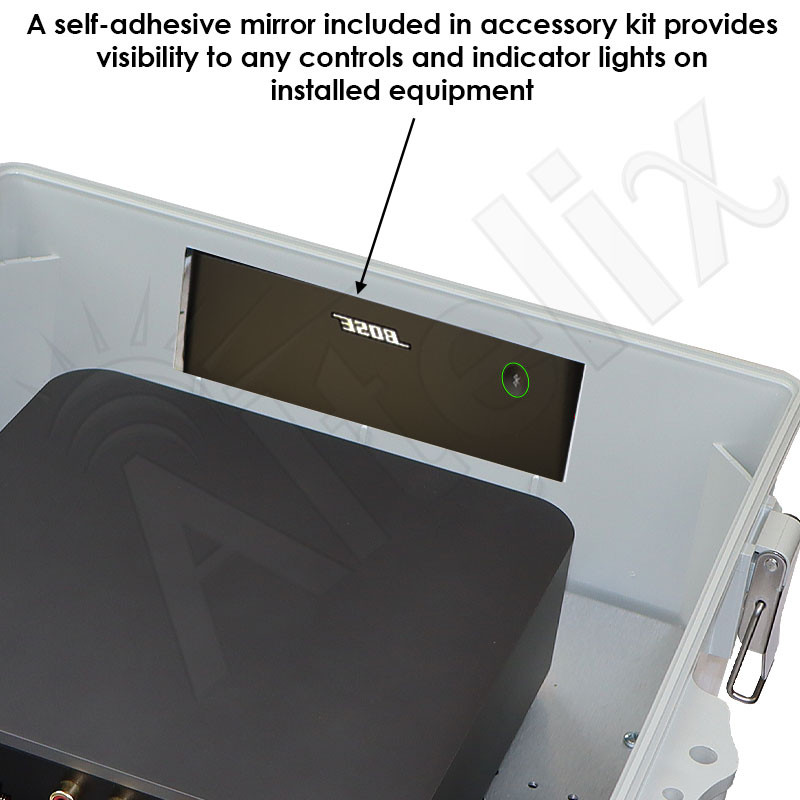 Altelix Weatherproof Bose® Music Amplifier Enclosure with 120 VAC
