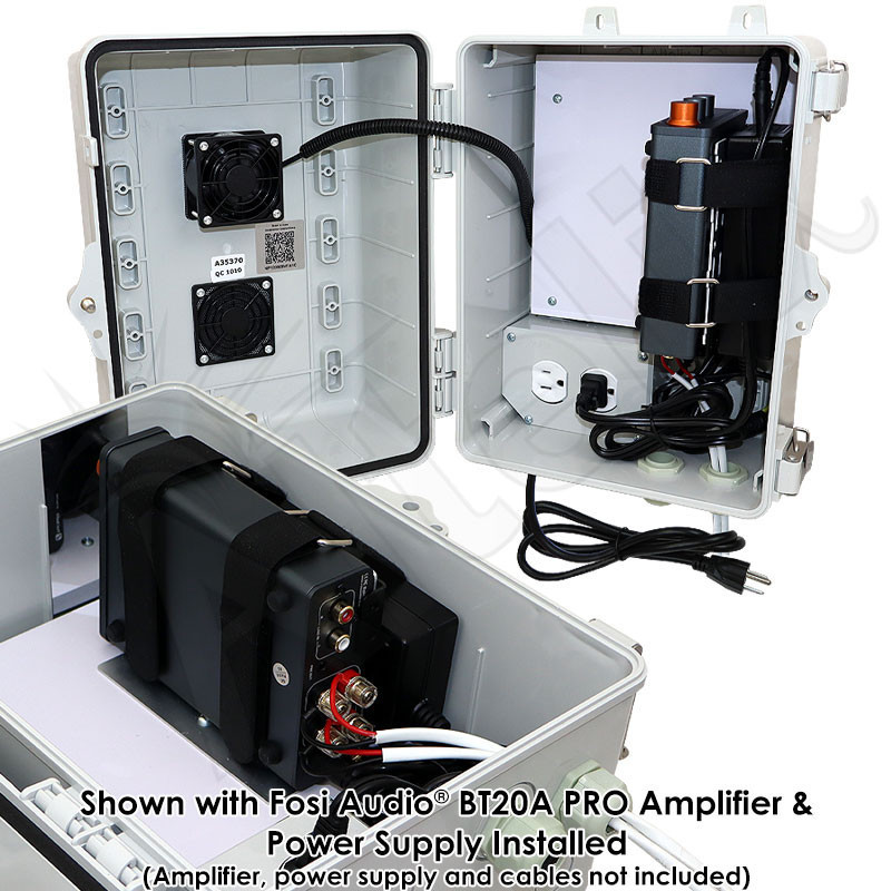 Altelix Weatherproof Fosi Audio® Amplifier Enclosure with Cooling