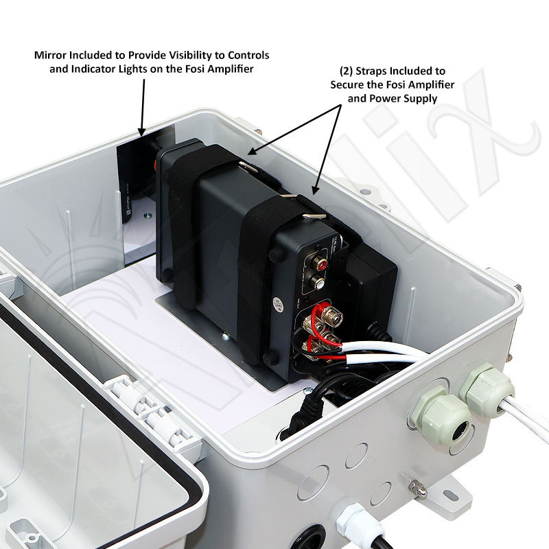 Altelix Vented Weatherproof Fosi Audio® Amplifier Enclosure with