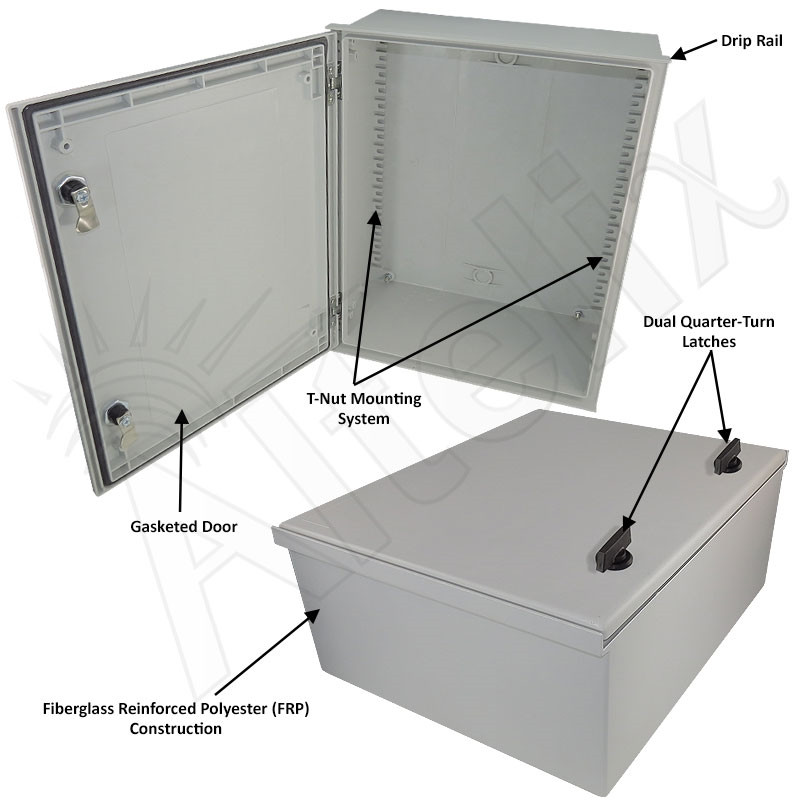 Altelix 20x16x8 NEMA 4X Fiberglass Weatherproof Enclosure - Altelix