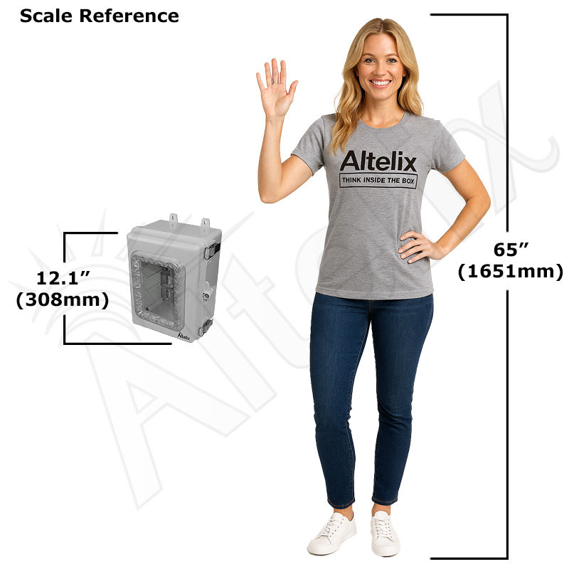 Altelix Windowed Aimable Enclosure - 12x9x7 Polycarbonate NEMA 4X