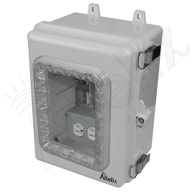 Altelix Windowed Aimable 120VAC Enclosure - 12x9x7 Polycarbonate