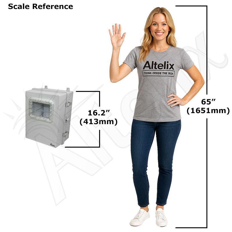 Altelix Windowed 120VAC Enclosure - 17x14x9 Polycarbonate + ABS
