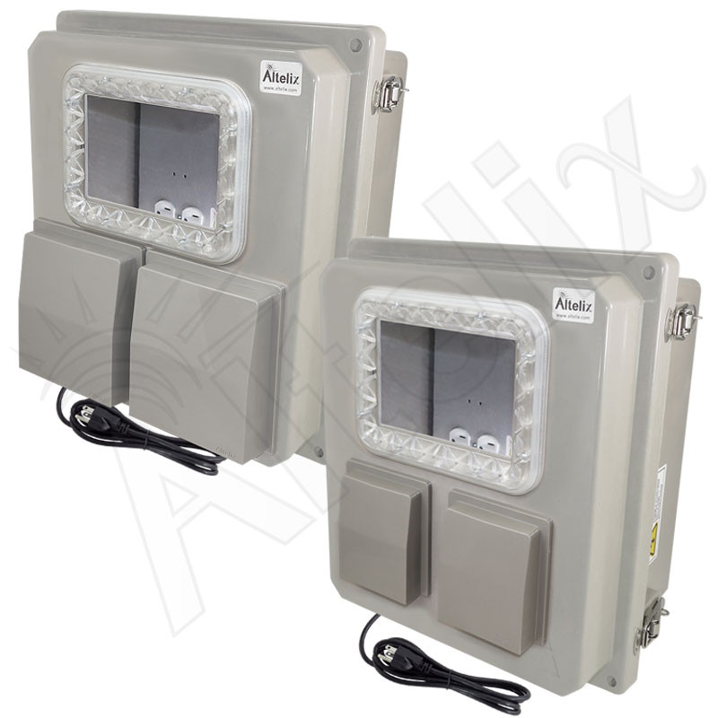 Altelix Fan Cooled Windowed Enclosure - 14x12x8 Fiberglass
