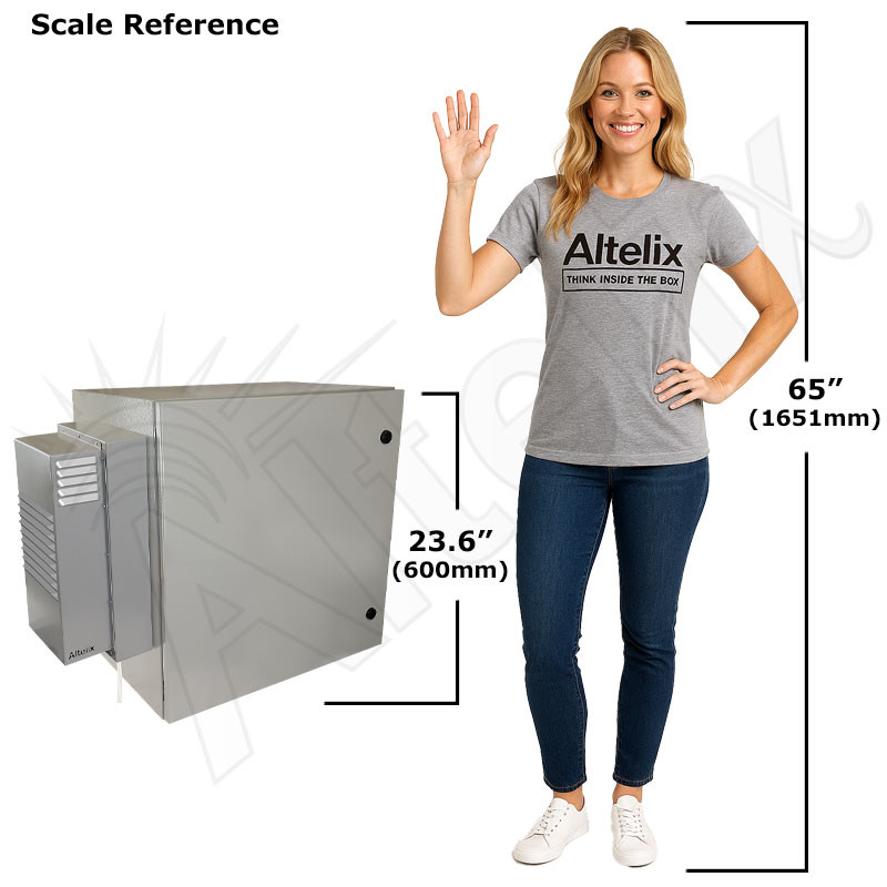 Altelix Air Conditioned Enclosure with Heat and 8U Equipment Rack