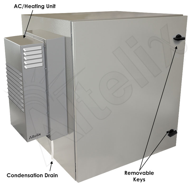 Altelix Air Conditioned Enclosure with Heat - 28x24x24 Steel