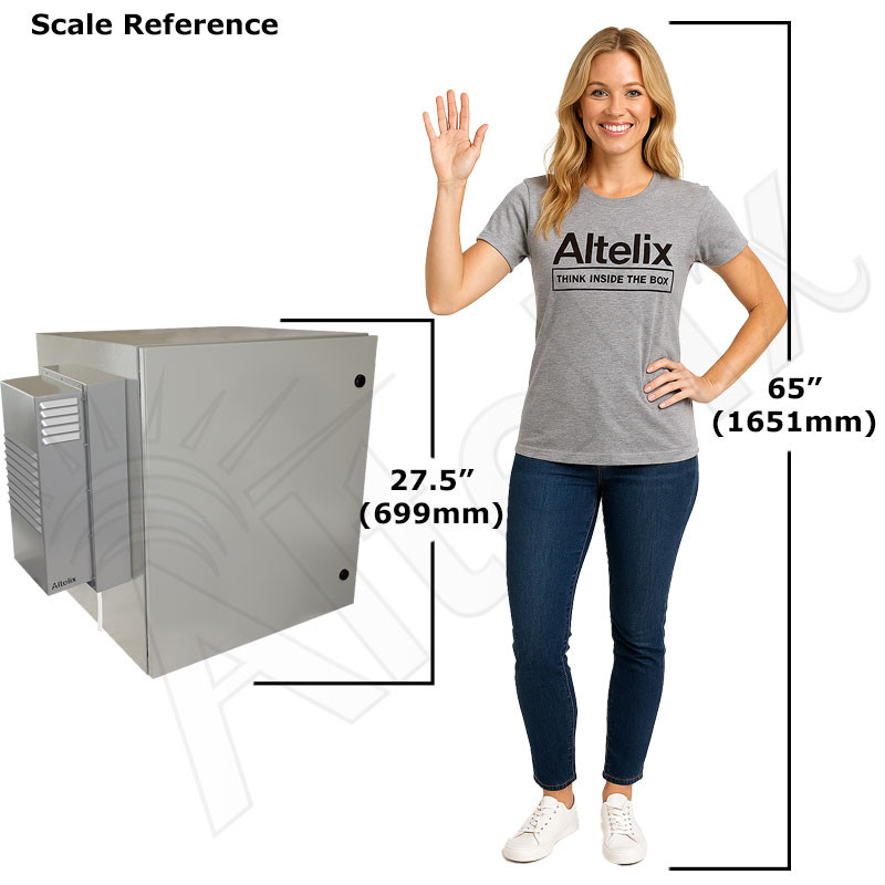 Altelix Air Conditioned Enclosure with Heat - 28x24x24 Steel