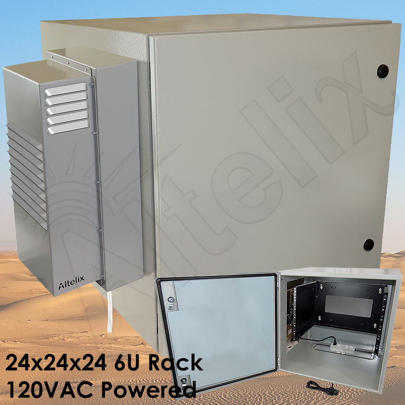 Altelix Air Conditioned Enclosure with Heat and 6U Equipment Rack