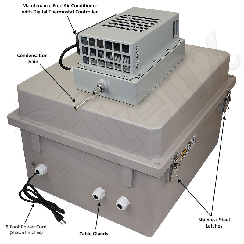 Altelix Air Conditioned Enclosure - 20x16x12 Fiberglass