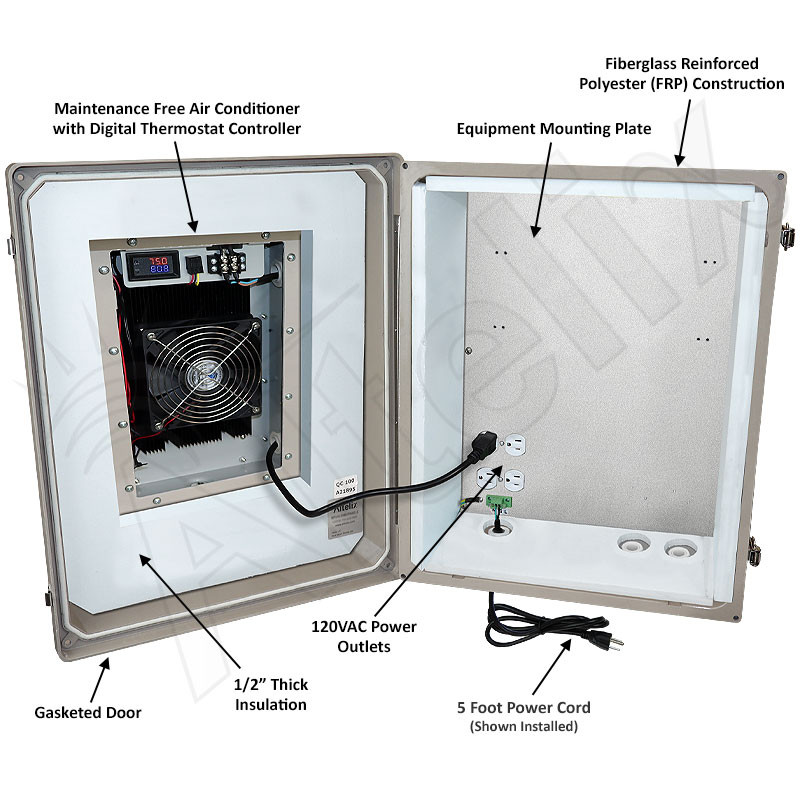 Altelix Air Conditioned Enclosure - 20x16x12 Fiberglass