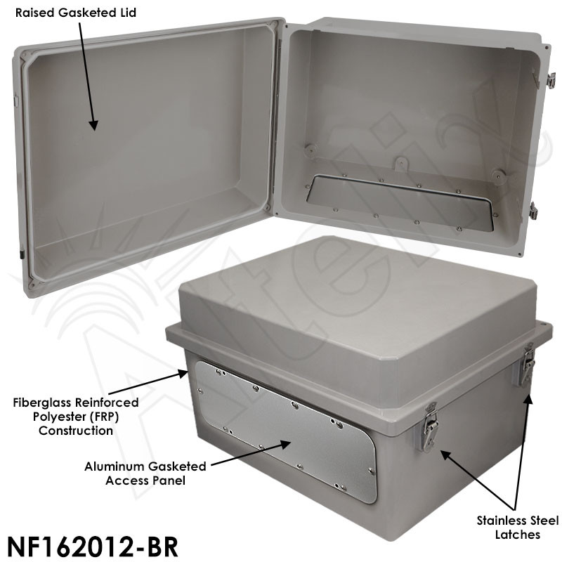 Altelix 16x20x12 Fiberglass Weatherproof NEMA Equipment Rack