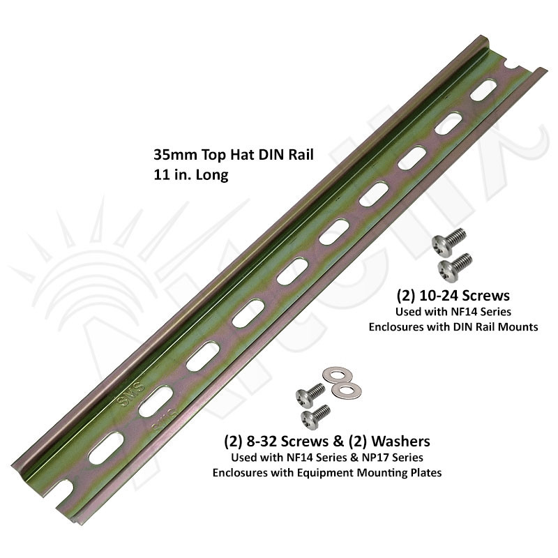 35mm Top Hat DIN Rail for NF14 & NP17 Series Enclosures - Altelix