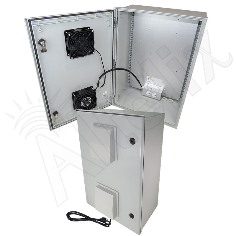 Altelix 24x16x9 Vented Fiberglass Weatherproof NEMA Enclosure with