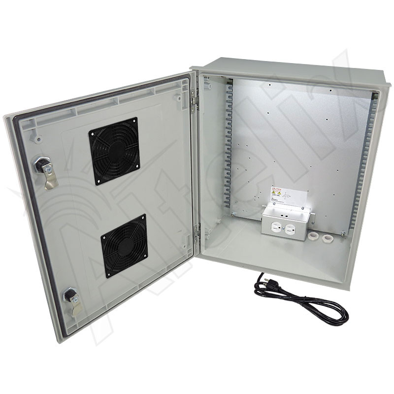 Altelix 20x16x8 Vented Fiberglass Weatherproof NEMA Enclosure with