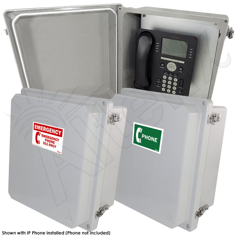 Altelix 14x12x8 NEMA 4X Outdoor Weatherproof IP Phone Call Box