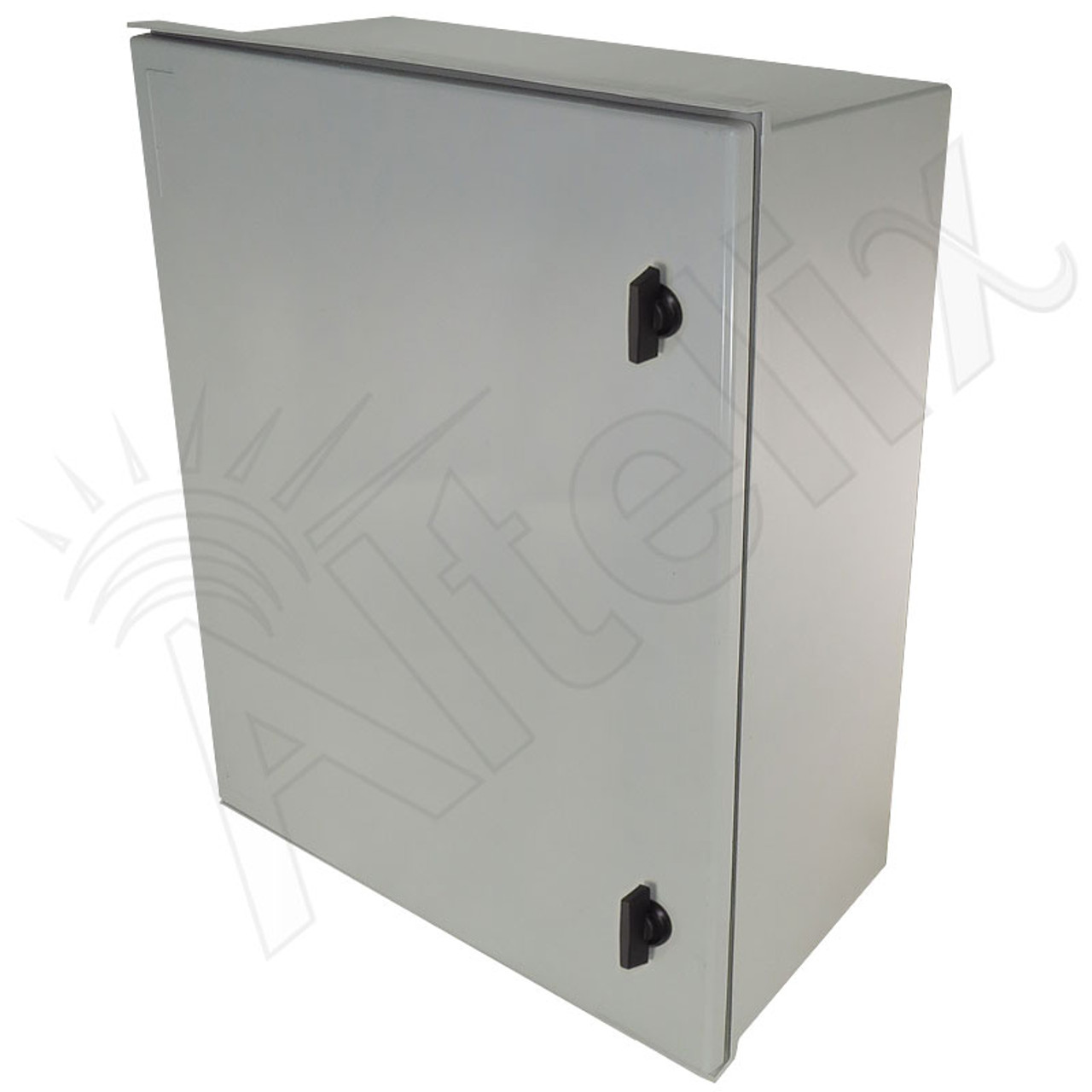 Altelix 24x20x9 NEMA 3X Fiberglass Weatherproof Enclosure with Equipment  Mounting Plate & 100-240 VAC Universal Power Outlet