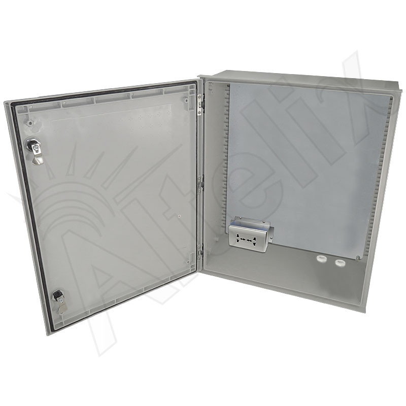Altelix 24x20x9 NEMA 4X Fiberglass Weatherproof Enclosure with