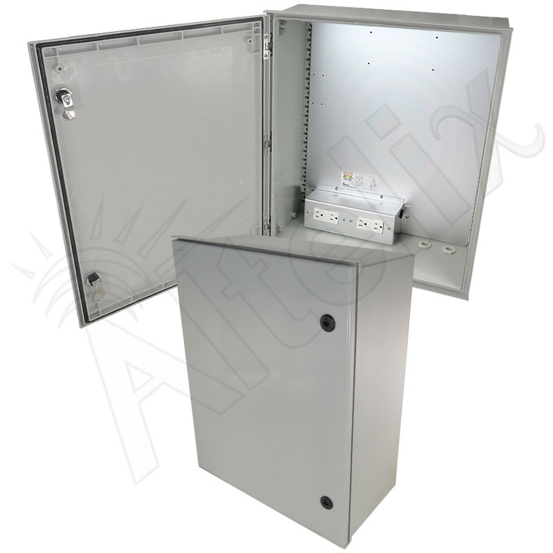 H３★FAM Altelix 24x20x9 NEMA 4X Fiberglass Heated Weatherproof Enclosure