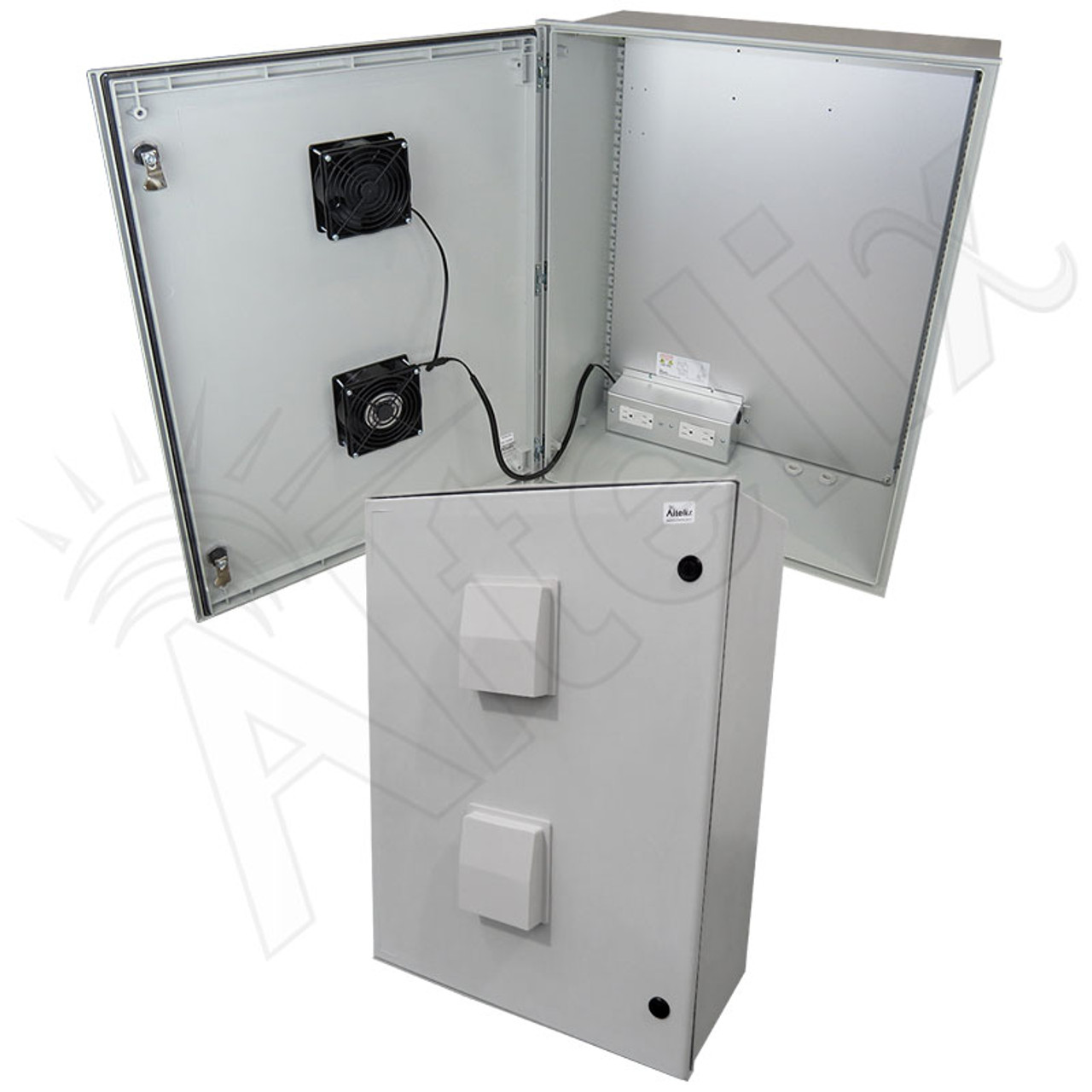 Altelix 9x8x3 PC+ABS Weatherproof Vented Utility Box NEMA Enclosure with  Hinged Door and Aluminum Mounting Plate