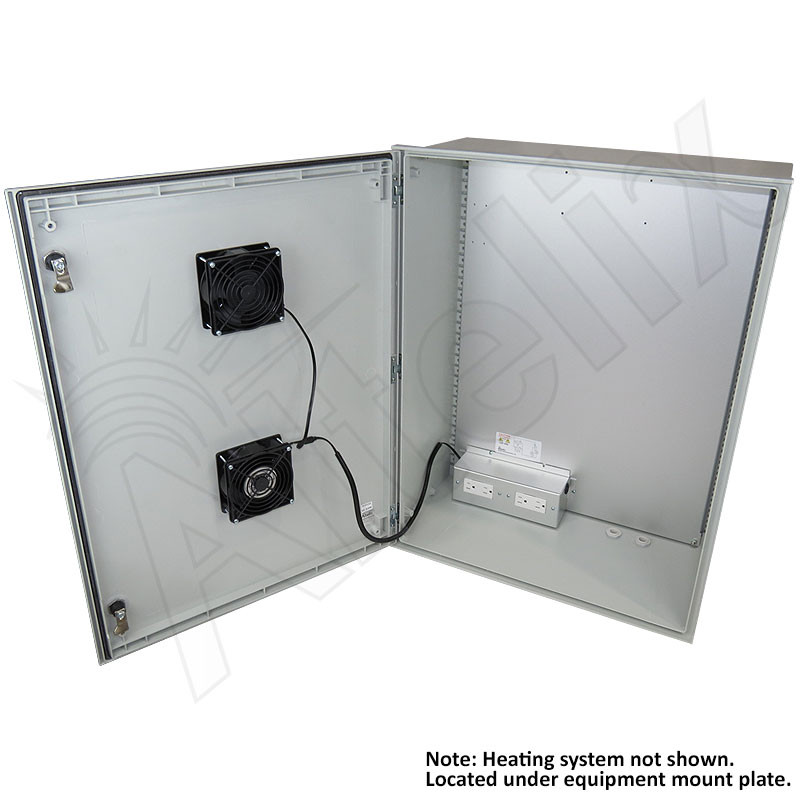 Altelix 32x24x12 Vented Fiberglass Heated Weatherproof NEMA