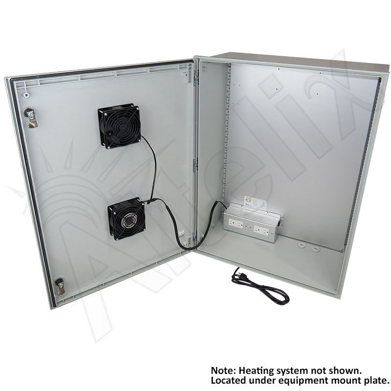 Altelix 32x24x12 Vented Fiberglass Heated Weatherproof NEMA