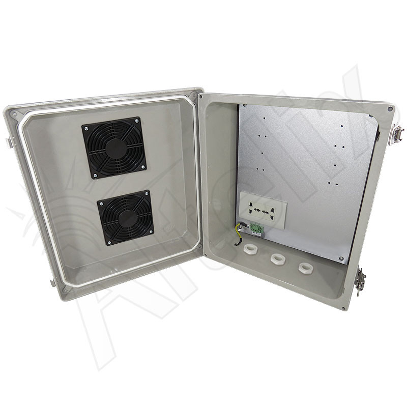Altelix 14x12x8 Vented Fiberglass Weatherproof NEMA Enclosure with
