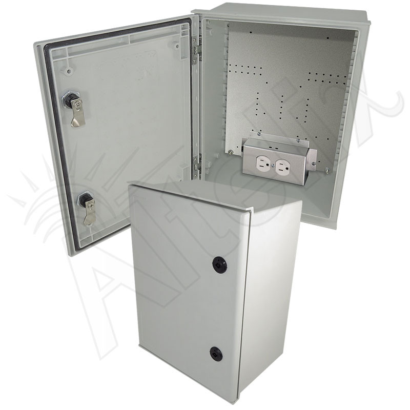 Altelix 16x12x8 NEMA 4X Heated Fiberglass Weatherproof Enclosure