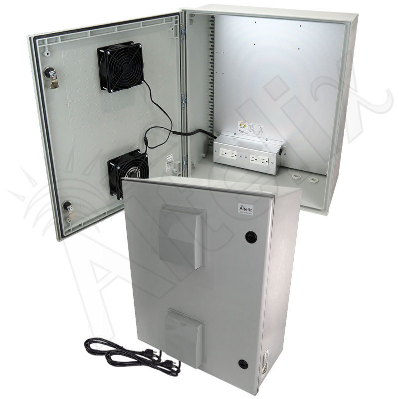Altelix 24x20x9 Vented Fiberglass Weatherproof NEMA Enclosure with