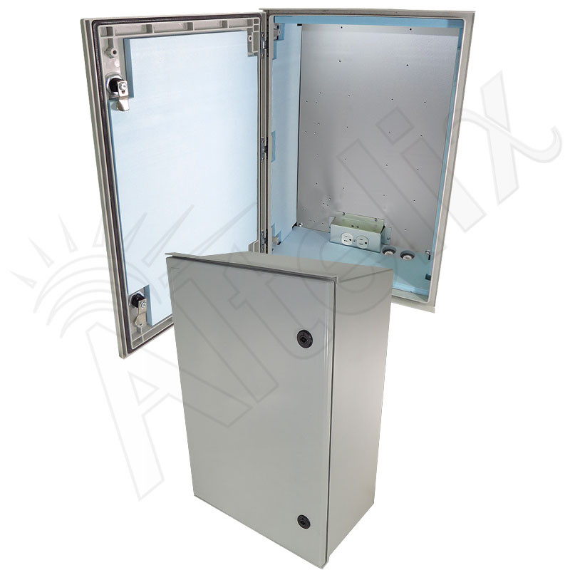 Altelix 24x16x9 Insulated NEMA 4X Fiberglass Heated Weatherproof