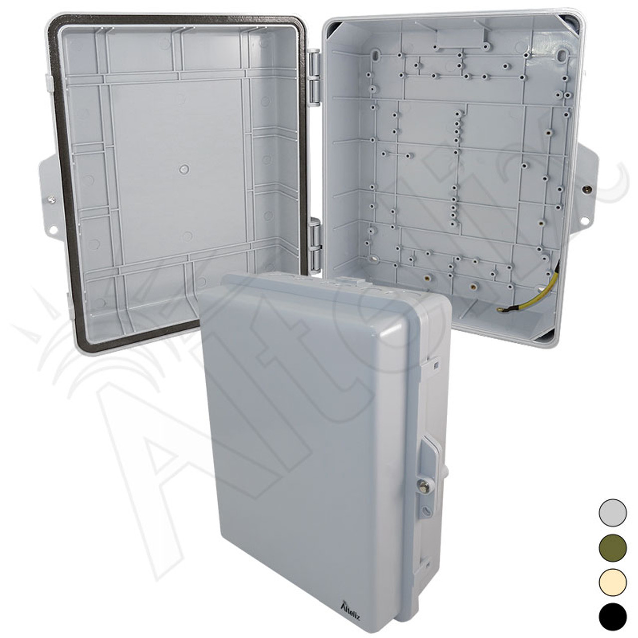 Altelix 14x11x5 PC + ABS Weatherproof Utility Box NEMA Enclosure with  Hinged Door