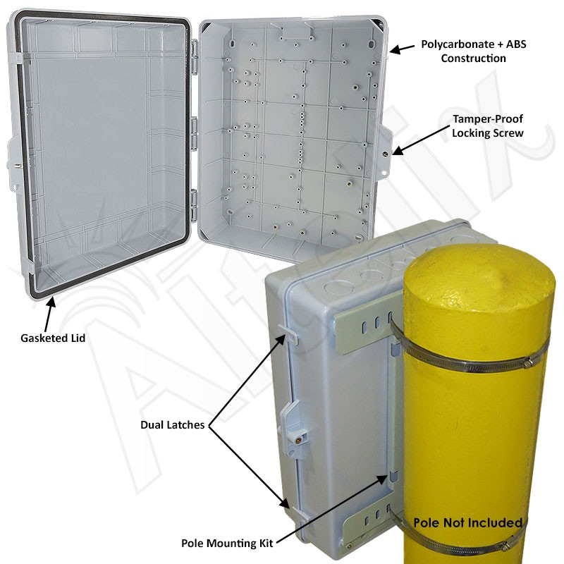 Altelix 17x14x6 PC + ABS Weatherproof Utility Box NEMA Enclosure