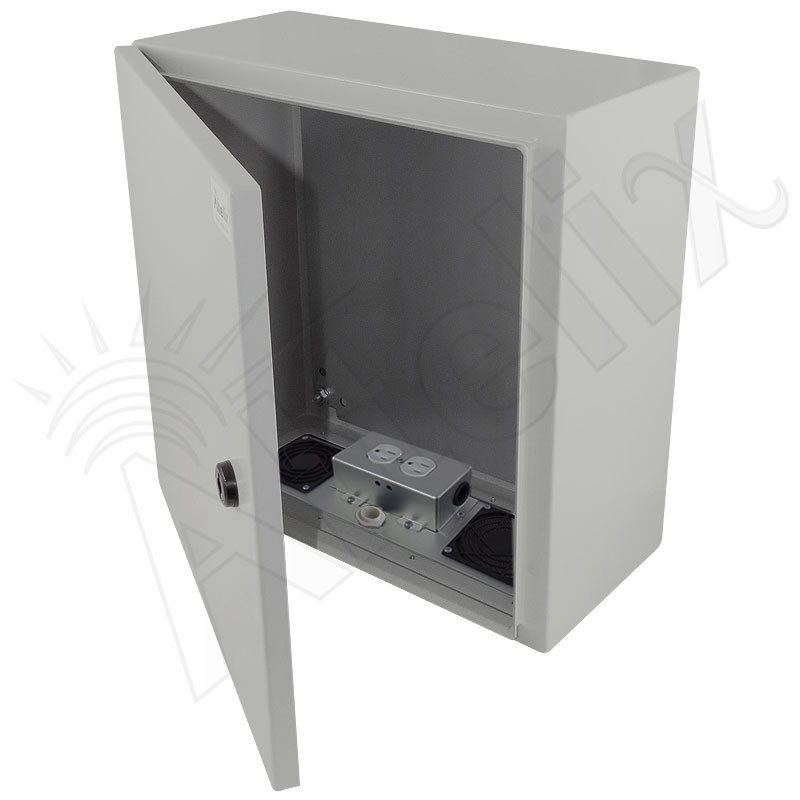 Altelix 16x16x8 Vented Steel Weatherproof NEMA Enclosure with 120