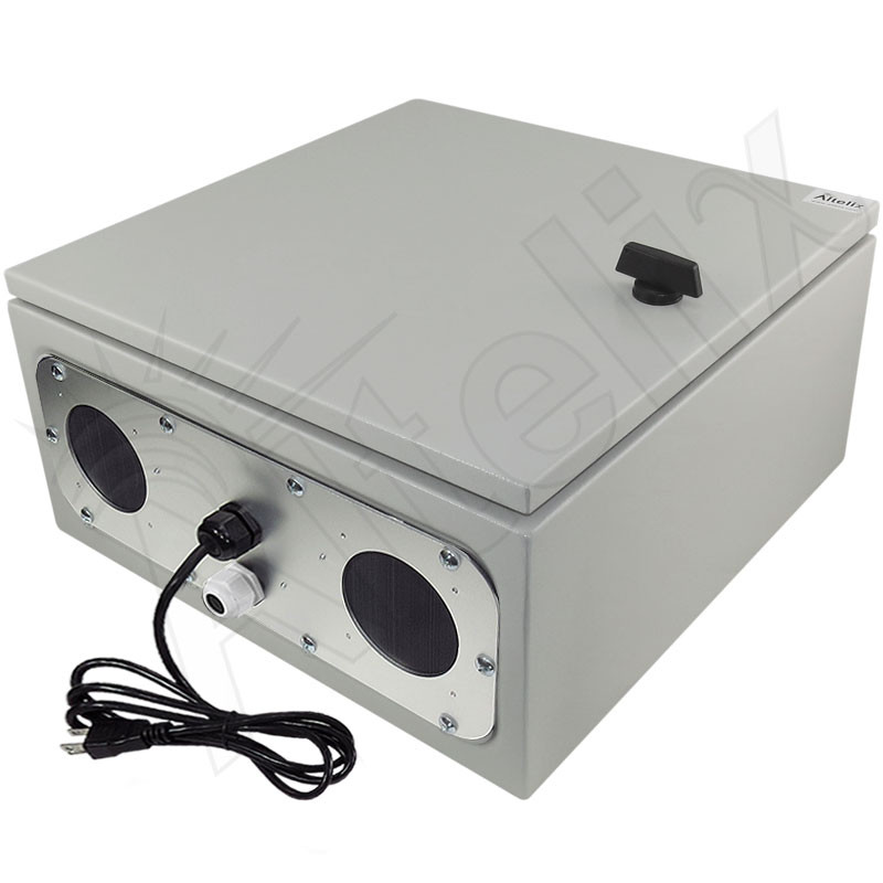 Altelix 16x16x8 Vented Steel Weatherproof NEMA Enclosure with 120