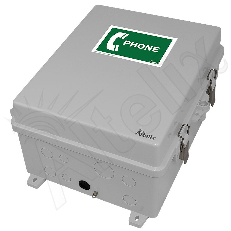 Altelix Weatherproof NEMA 4X Phone Call Box, 14x11x7 with Phone