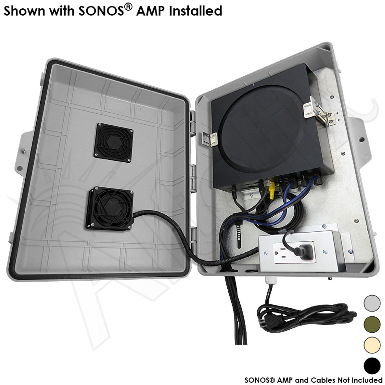 Altelix Enclosure for SONOS® AMP, Amazon® Echo Link Amp, Bluesound®  Powernode, WiiM® Pro