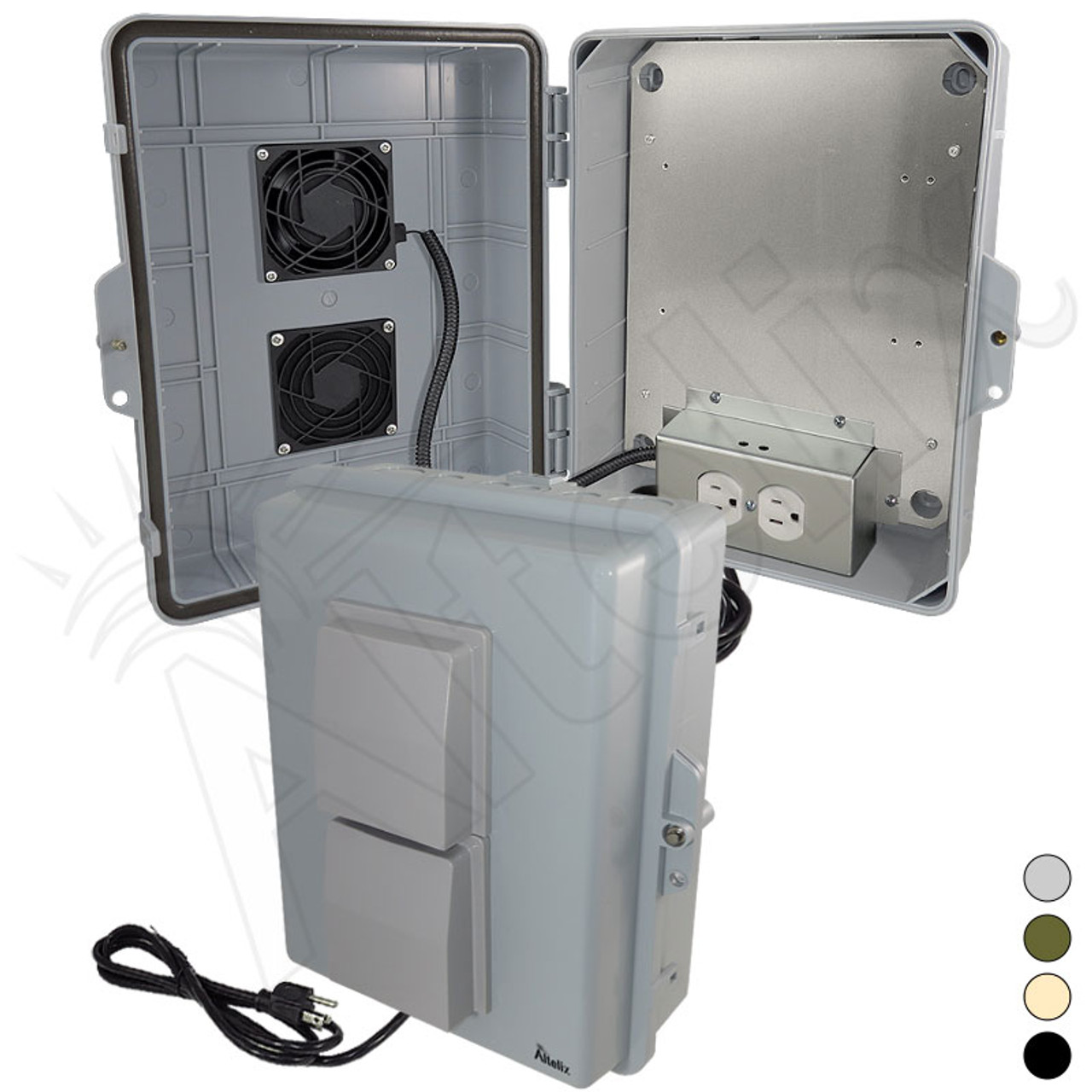 Altelix 10x9x4 PC+ABS Weatherproof Vented Utility Box NEMA Enclosure with  Hinged Door