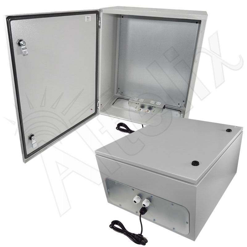 Altelix 24x20x12 NEMA 4X Steel Weatherproof Enclosure with Dual