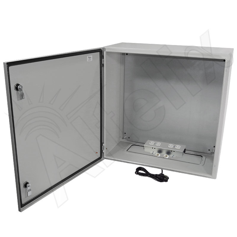 Altelix 24x24x12 NEMA 4X Steel Weatherproof Enclosure with Dual