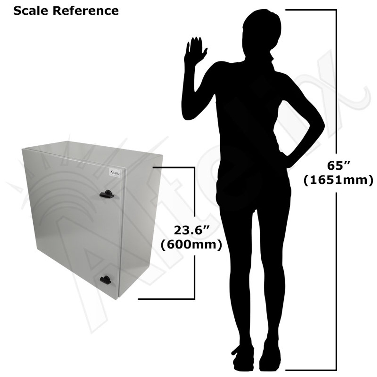 Altelix 24x24x12 NEMA 4X Steel Weatherproof Enclosure with