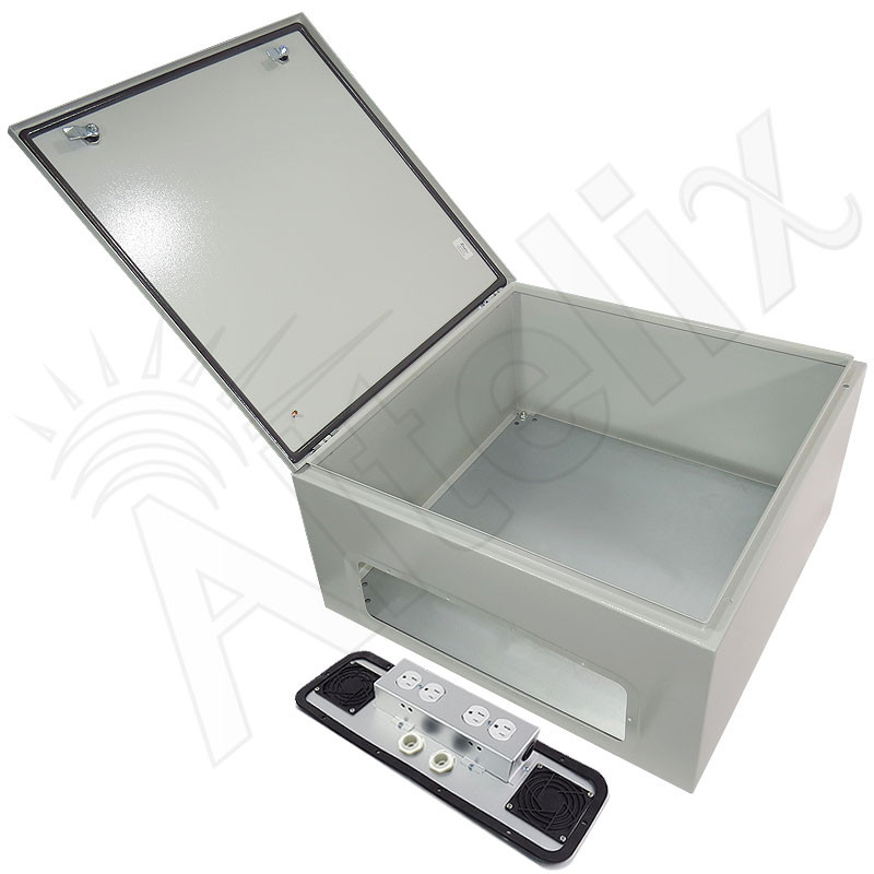 Altelix 24x24x12 Vented Steel Weatherproof NEMA Enclosure with