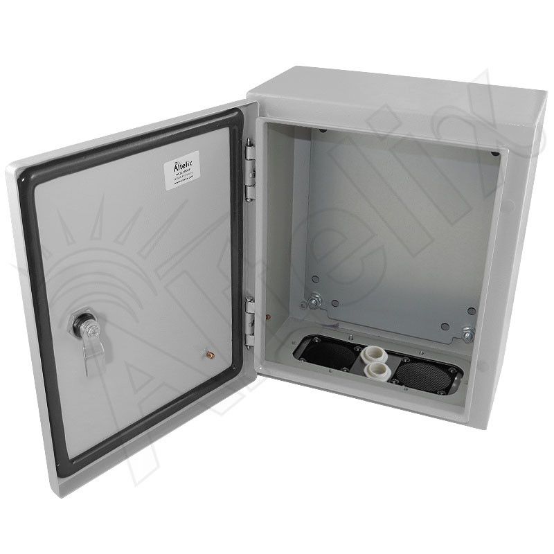 Altelix 12x10x6 Vented Steel Weatherproof NEMA Enclosure with