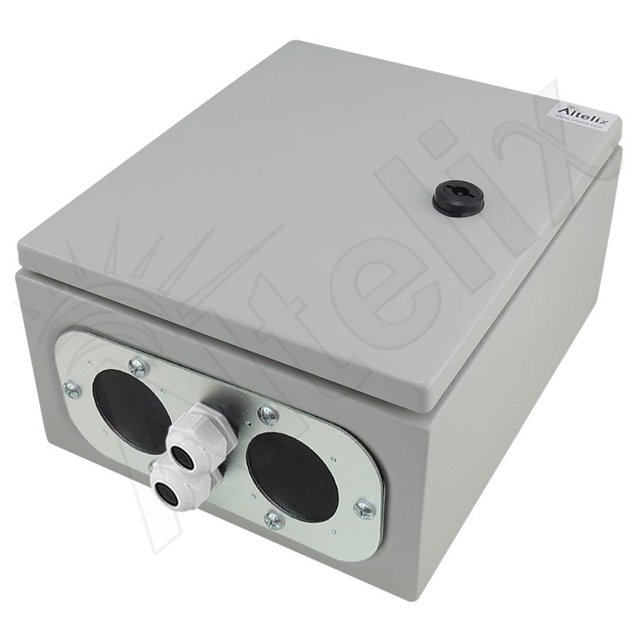 Altelix 12x10x6 Vented Steel Weatherproof NEMA Enclosure with Steel  Equipment Mounting Plate