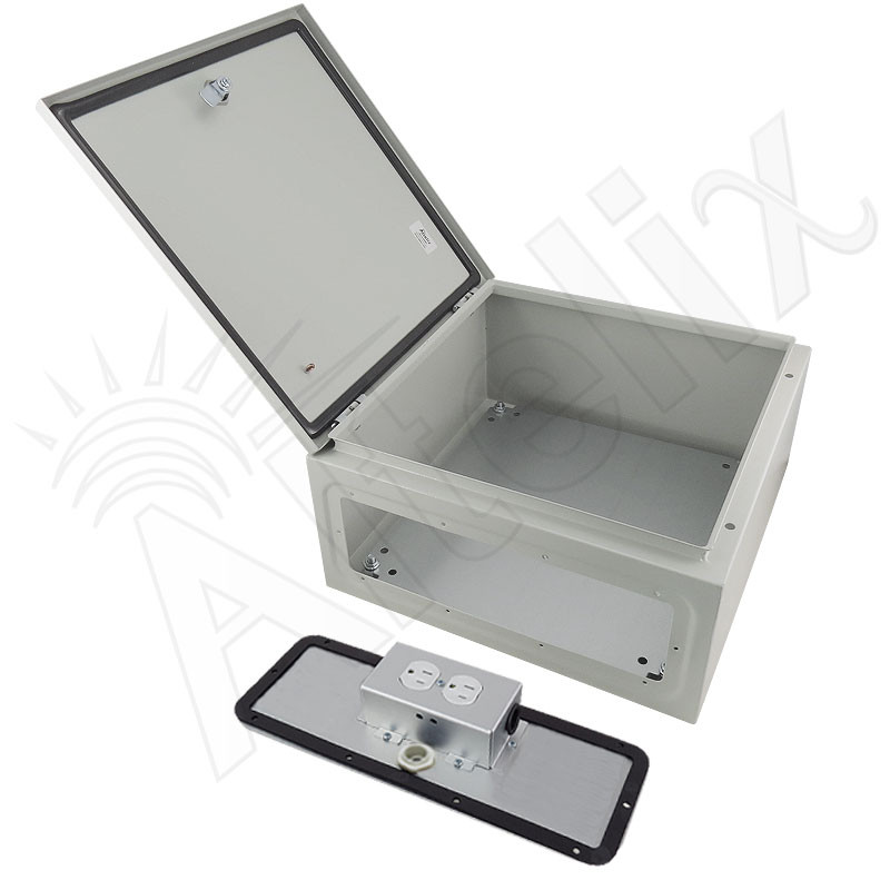 Altelix 16x16x8 NEMA 4X Steel Weatherproof Enclosure with 120 VAC