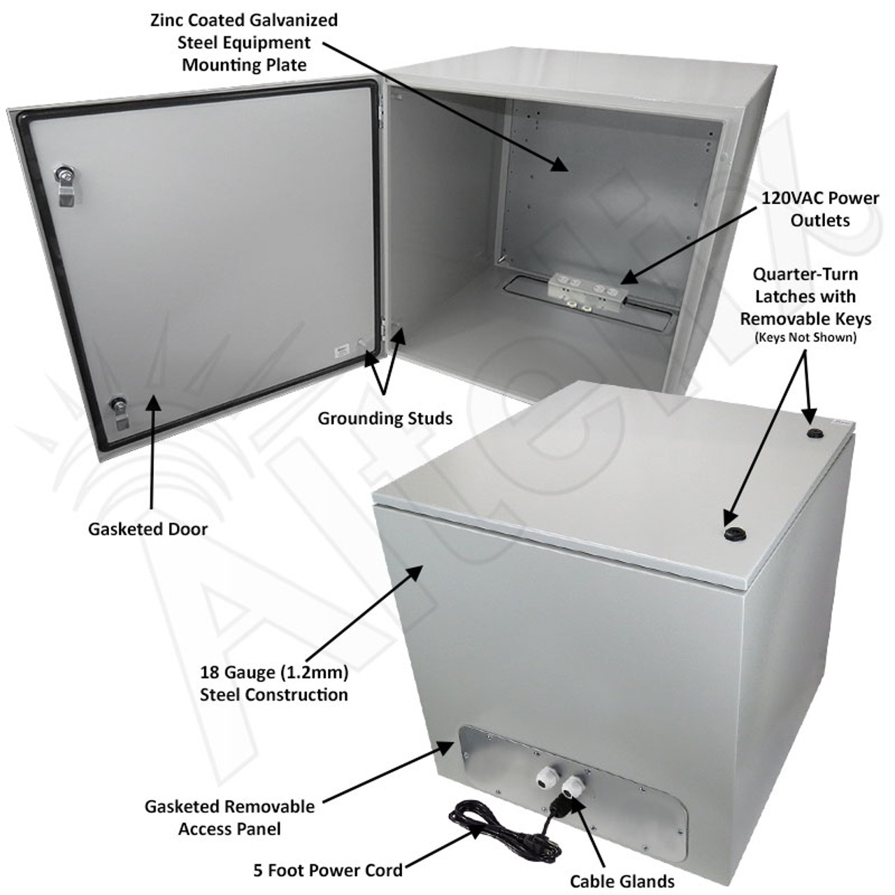 Keyed Lock Set with Keys for NS/NX/NFC Series Enclosures - Altelix