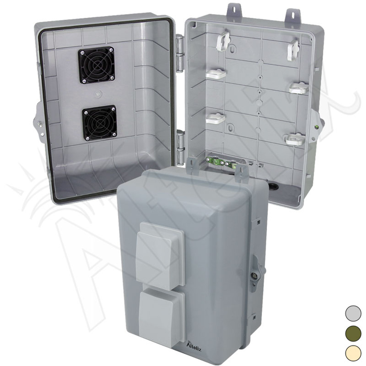 Altelix 12x9x7 PC+ABS Weatherproof Vented Utility Box NEMA Enclosure with  Hinged Door