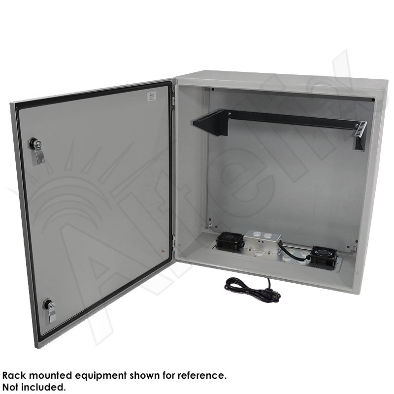 Altelix 24x24x12 19" Wide 4U Vertical Rack Steel Weatherproof NEMA